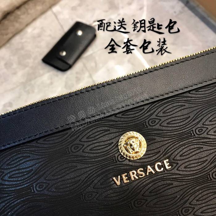 VERSACE男包 2018新款 男士手包 高檔进口牛皮 范思哲男士手拿包 602-5  rdn1041